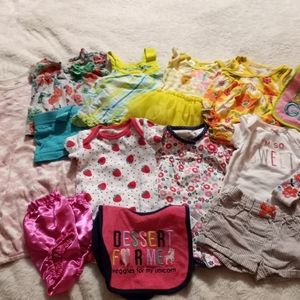 14 Pc Girls 0-3 3-6 Baby Girl Lot Bundle